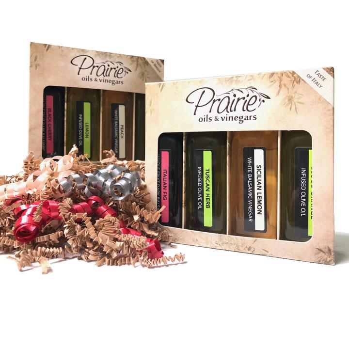 Prairie Oils and Vinegars 4 Pack Gift Box Love Local Manitoba