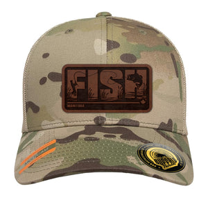 Buffalo Threads | Leather FISH Trucker Hat