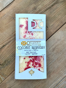 Decadence Coconut Raspberry White Chocolate Bar