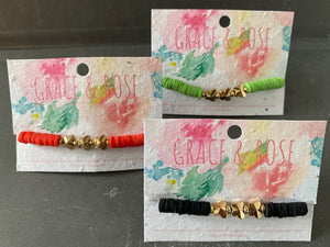Grace & Rose - solid coloured bracelets
