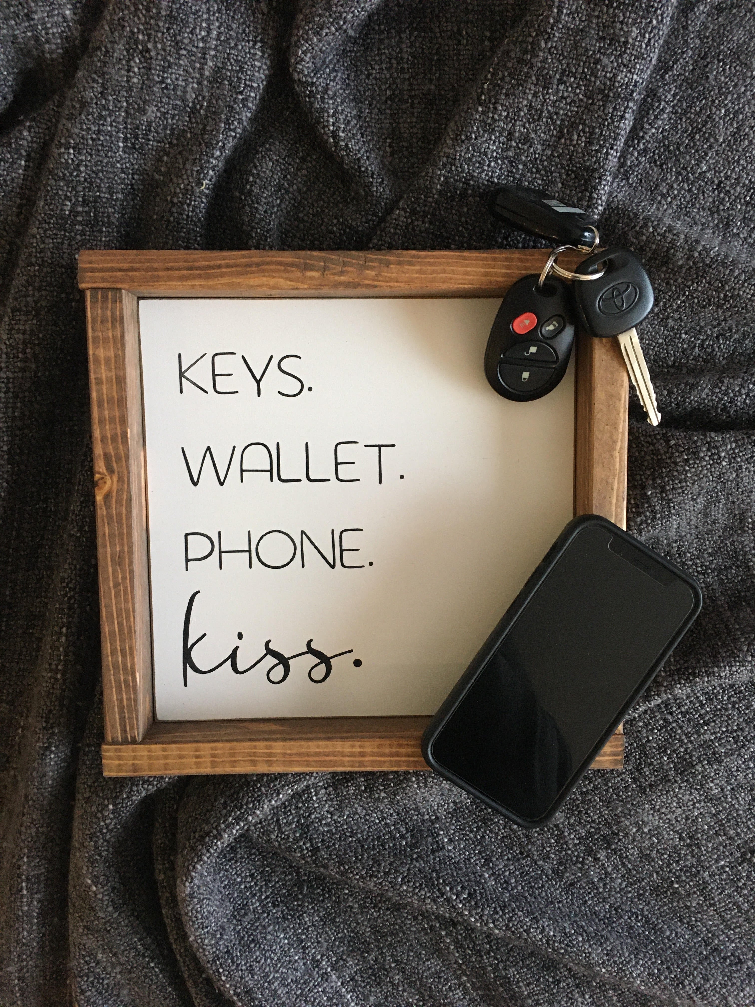 Simply Grey Signature - "Key, Wallet, Phone, Kiss"